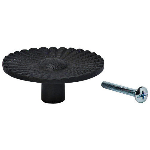 2 Inch Solid Brass Art Deco Style Round Knob (Black Bronze Finish) COPPER MOUNTAIN HARDWARE