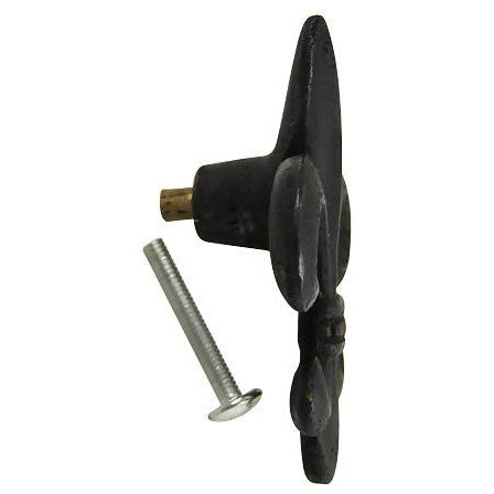 1 5/8 Inch Fleur de Lis Knob (Black Bronze Finish) COPPER MOUNTAIN HARDWARE