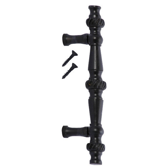 5 Inch Overall (3 Inch c-c) Solid Brass Georgian Roped Style Pull (Black Bronze Finish) COPPER MOUNTAIN HARDWARE