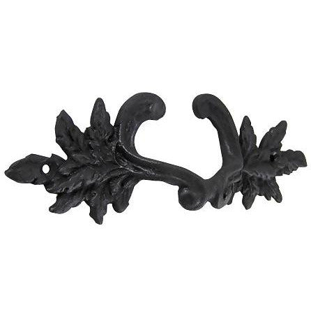 6 Inch Overall (4 3/8 Inch c-c) Solid Brass Ornate French Leaves Pull (Black Bronze Finish) COPPER MOUNTAIN HARDWARE