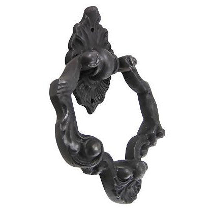 4 Inch Ornate Shell Pattern Ring Pull (Black Bronze Finish) COPPER MOUNTAIN HARDWARE