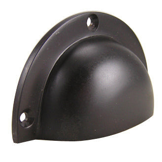 3 1/2 Inch Solid Brass Traditional Cup Pull (Black Bronze Finish) COPPER MOUNTAIN HARDWARE