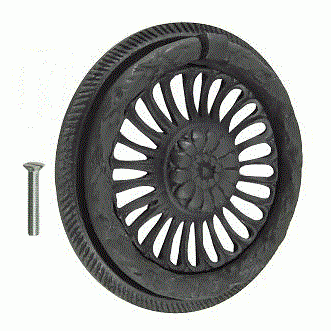 3 5/8 Inch Solid Brass Radiant Flower Drawer Ring Pull