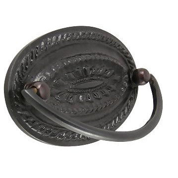 4 Inch Solid Brass Oval Drop Style Pull (Black Bronze Finish) COPPER MOUNTAIN HARDWARE