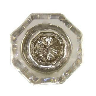 1 Inch Crystal Octagon Old Town Cabinet Knob (Satin Nickel Base) COPPER MOUNTAIN HARDWARE