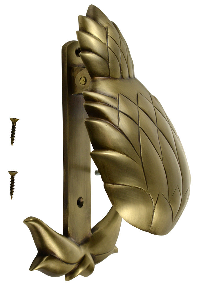 COPPER MOUNTAIN HARDWARE 7 1/2 Inch Solid Brass Pineapple Door Knocker in Several Finishes
