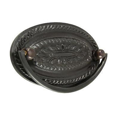 4 Inch Solid Brass Oval Drop Style Pull (Black Bronze Finish) COPPER MOUNTAIN HARDWARE