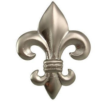 2 5/8 Inch Fleur de Lis Knob (Satin Nickel Finish) COPPER MOUNTAIN HARDWARE