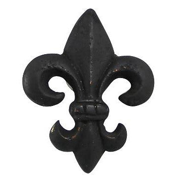 1 5/8 Inch Fleur de Lis Knob (Black Bronze Finish) COPPER MOUNTAIN HARDWARE