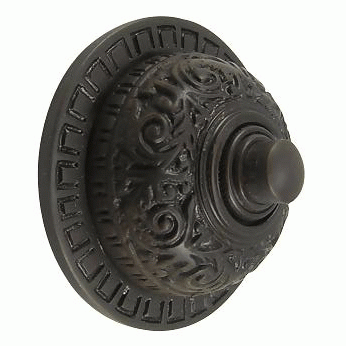 2 7/8 Inch Diameter Eastlake Doorbell (Black Bronze Finish) COPPER MOUNTAIN HARDWARE