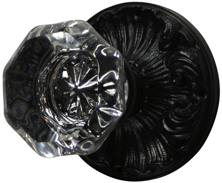 COPPER MOUNTAIN HARDWARE Romanesque Octagon Glass Door Knob in Several Finishes