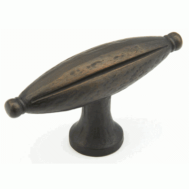 2 7/8 Inch Siena Large Oval Knob (Ancient Bronze Finish) SCHAUB