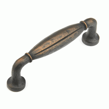 4 3/8 Inch (3 3/4 Inch c-c) Siena Pull (Ancient Bronze Finish) SCHAUB