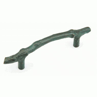 6 Inch (4 Inch c-c) Mountain Branch Pull (Verde Impale Finish) SCHAUB