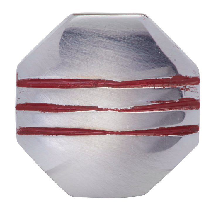 Aged 1 Inch Pure Brass Art Deco Cabinet Knob (Satin Nickel Finish) COPPER MOUNTAIN HARDWARE