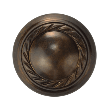 1 Inch Solid Brass Georgian Roped Round Knob Black Bronze Finish COPPER MOUNTAIN HARDWARE