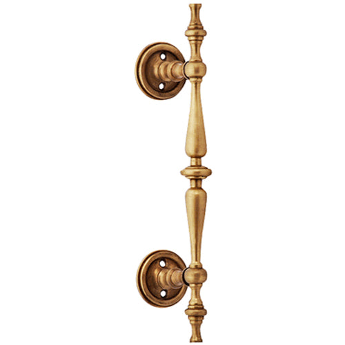 9 1/2 Inch Solid Brass Large Victorian Pull (Antique Brass Finish) COPPER MOUNTAIN HARDWARE