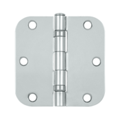 3 1/2 Inch x 3 1/2 Inch Ball Bearing Steel Hinge (Chrome Finish) DELTANA
