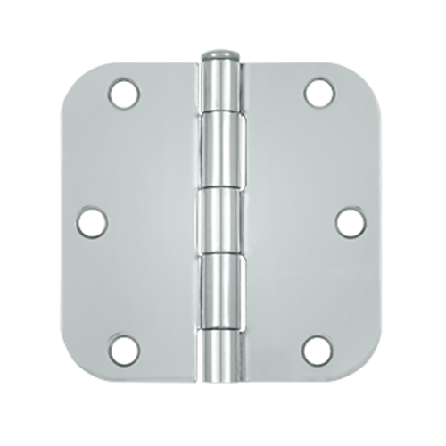 3 1/2 Inch x 3 1/2 Inch Steel Hinge (Chrome Finish) DELTANA