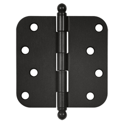 4 Inch x 4 Inch Ball Tip Steel Hinge (Oil Rubbed Bronze Finish) DELTANA