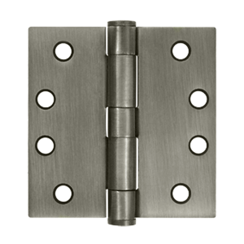 4 Inch x 4 Inch Heavy Duty Steel Hinge (Antique Nickel Finish) DELTANA