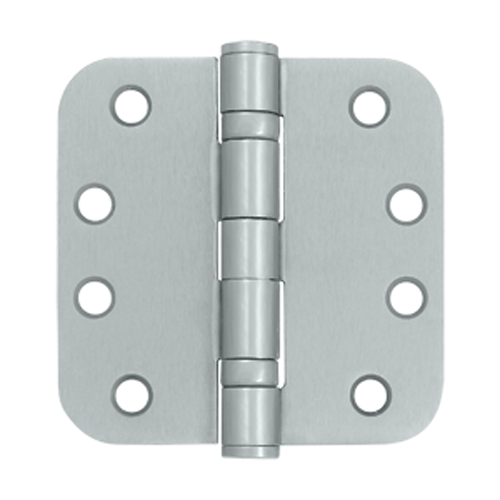 4 Inch x 4 Inch Heavy Duty Steel Hinge (Brushed Chrome Finish) DELTANA