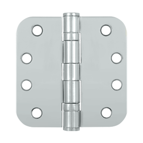 4 Inch x 4 Inch Heavy Duty Steel Hinge (Chrome Finish) DELTANA