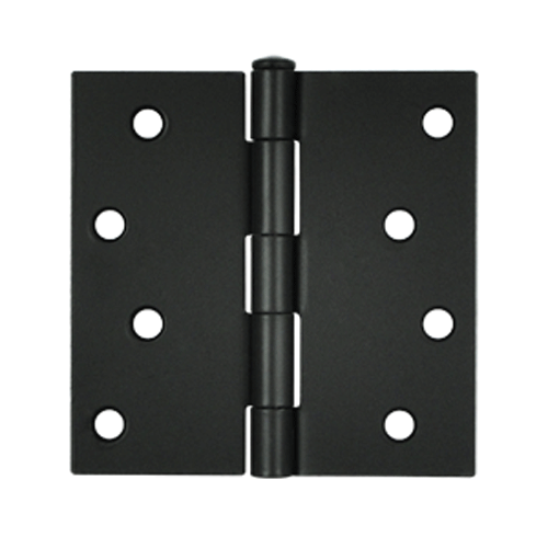 4 Inch x 4 Inch Square Corner Steel Hinge (Paint Black Finish) DELTANA