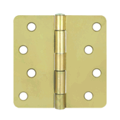 4 Inch x 4 Inch Steel Hinge (1/4 Radius Corner, Zinc Dichromate Finish) DELTANA