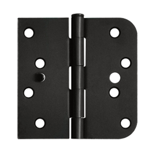 4 Inch x 4 Inch Steel Hinge (5/8 Radius x Square Corner, Oil Rubbed Bronze Finish) DELTANA