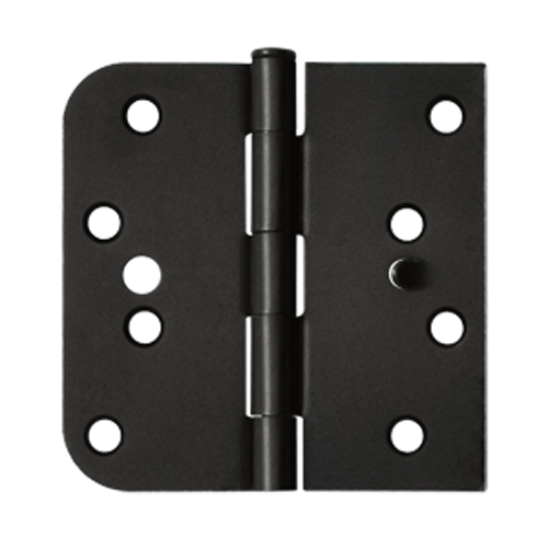 4 Inch x 4 Inch Steel Hinge (5/8 Radius x Square Corner, Oil Rubbed Bronze Finish) DELTANA