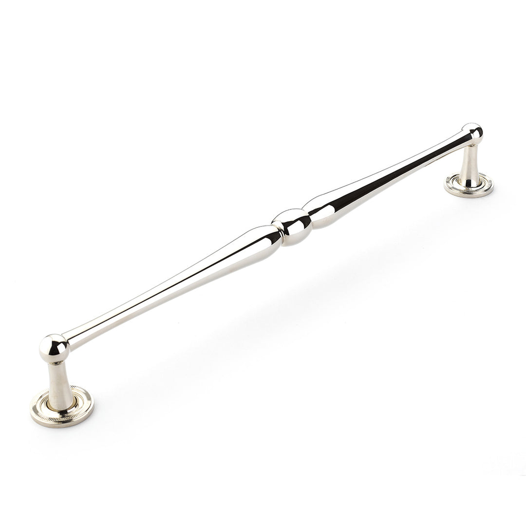 15 3/4 Inch (15 Inch c-c) Atherton Appliance Pull with Knurled Footplates (Polished Nickel Finish) SCHAUB