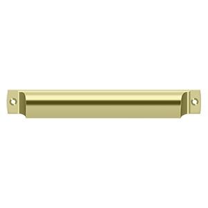 7 Inch Solid Brass Rectangular Shell Cabinet & Furniture Cup Pull (Several Finishes Available) DELTANA