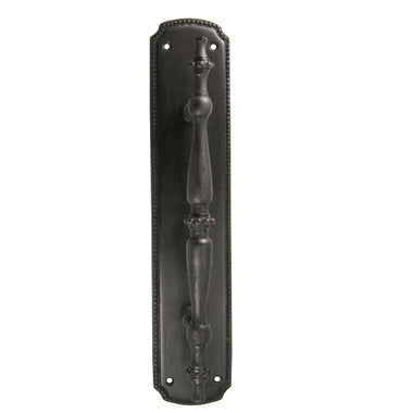 11 1/2 Inch Solid Brass Beaded Door Pull (Black Bronze Finish) COPPER MOUNTAIN HARDWARE