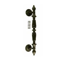 15 1/2 Inch Large Solid Brass Door Pull (Black Bronze Finish) COPPER MOUNTAIN HARDWARE