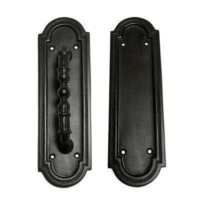 8 3/8 Inch Solid Brass Arched Style Push And Pull Plate (Black Bronze Finish) COPPER MOUNTAIN HARDWARE