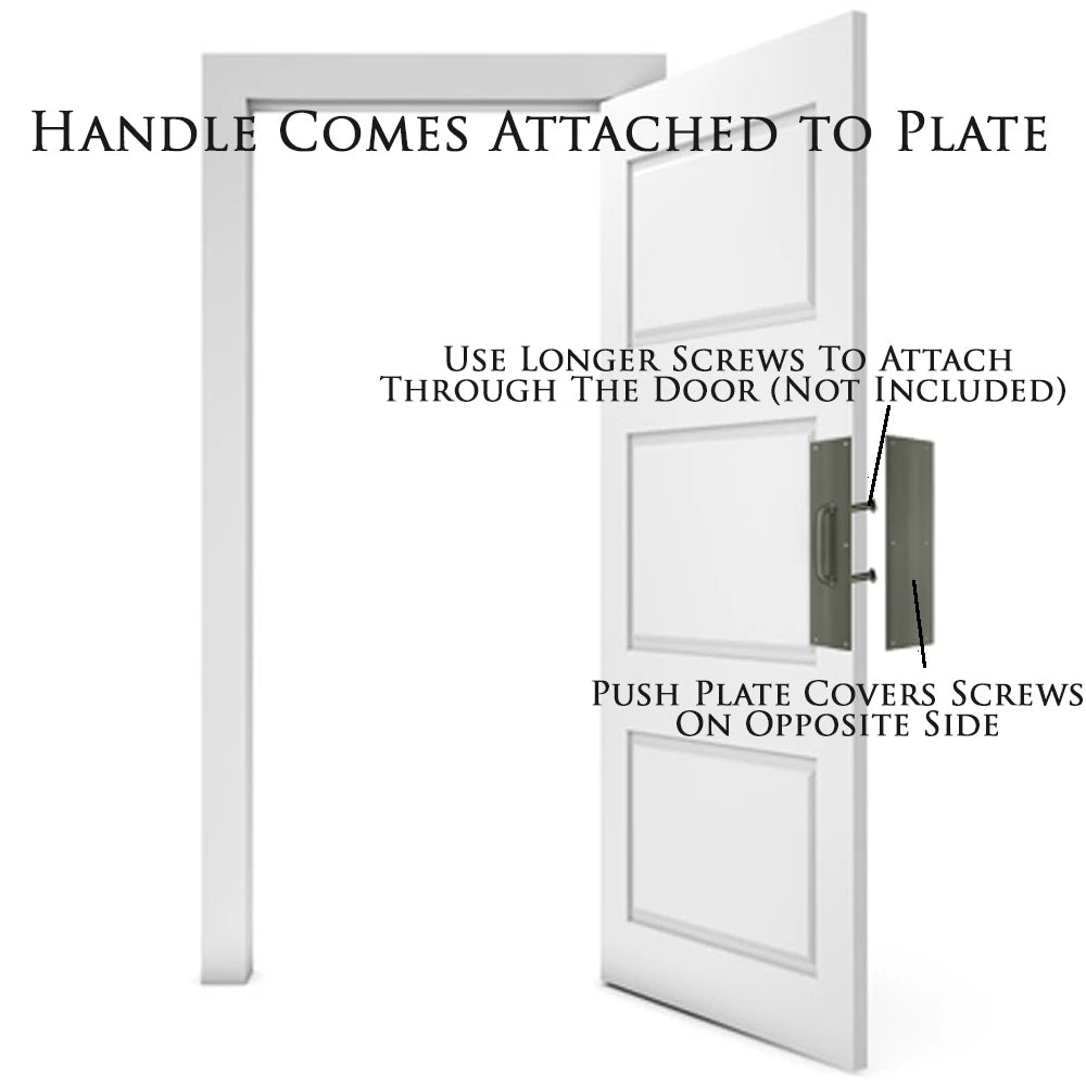 12 Inch Solid Brass Rice Pattern Door Pull and Push Plate (Black Bronze Finish) COPPER MOUNTAIN HARDWARE
