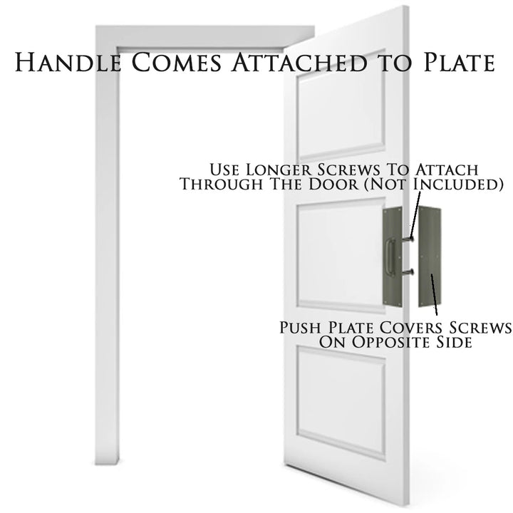 12 Inch Solid Brass Rice Pattern Door Pull and Push Plate (Black Bronze Finish) COPPER MOUNTAIN HARDWARE