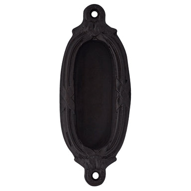 4 3/8 Inch Solid Brass Ribbon & Reed Door Pull (Black Bronze) COPPER MOUNTAIN HARDWARE