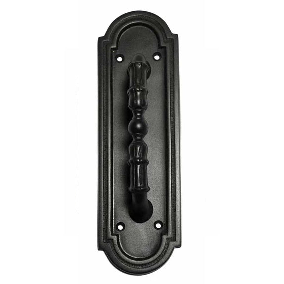 8 3/8 Inch Solid Brass Arched Style Push And Pull Plate (Black Bronze Finish) COPPER MOUNTAIN HARDWARE