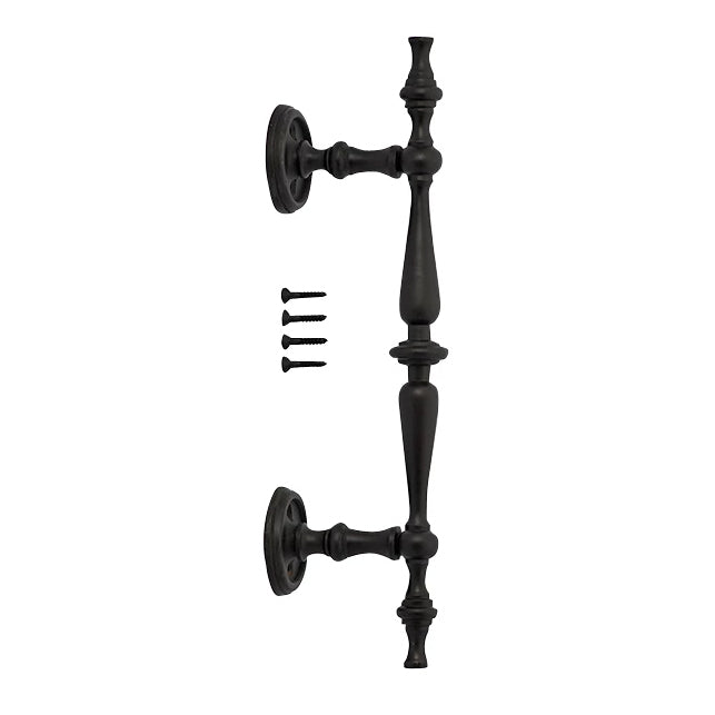 9 1/2 Inch Solid Brass Large Victorian Pull (Black Bronze Finish) COPPER MOUNTAIN HARDWARE