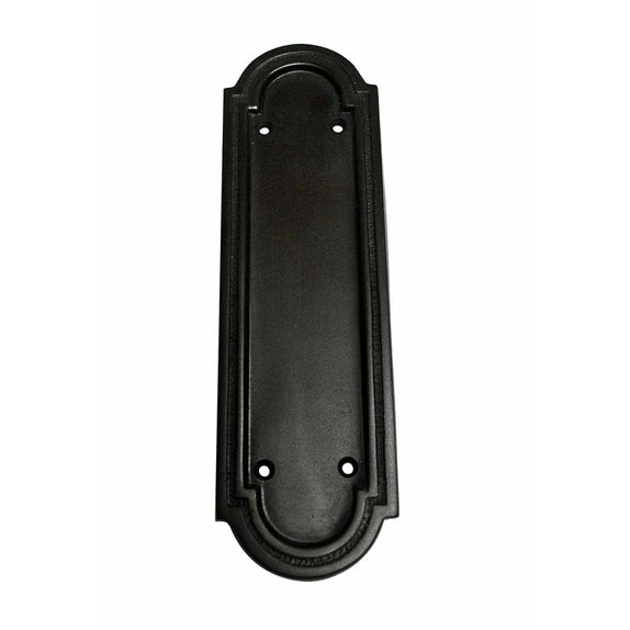 8 3/8 Inch Solid Brass Arched Style Push And Pull Plate (Black Bronze Finish) COPPER MOUNTAIN HARDWARE