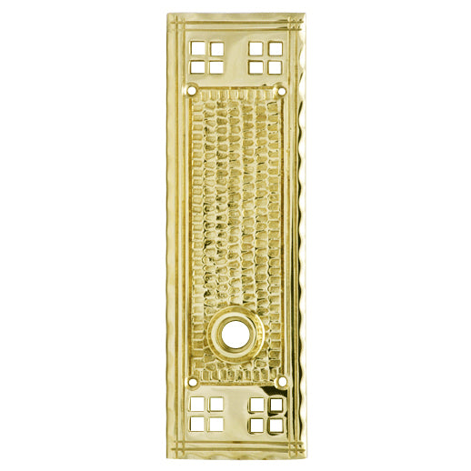 Craftsman Style Solid Brass Rosette Plate (Polished Brass Finish) COPPER MOUNTAIN HARDWARE